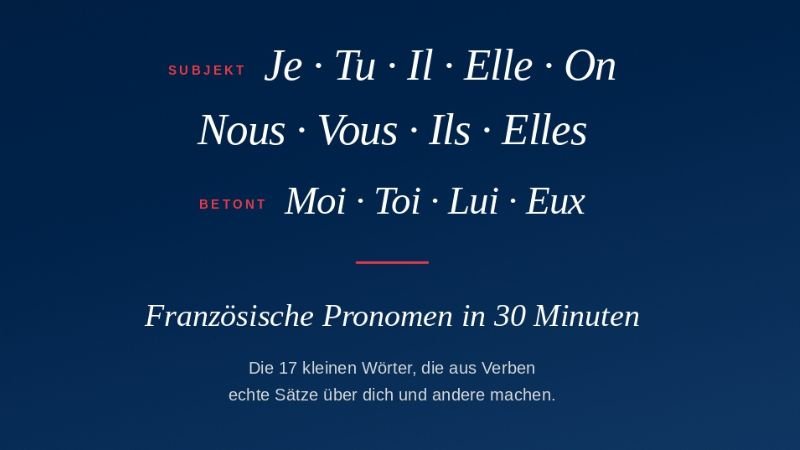 Französische Pronomen