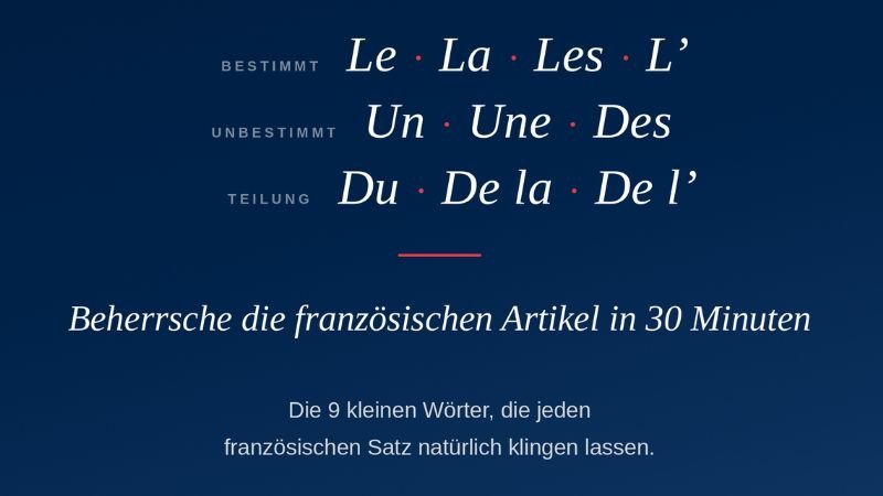 Französische Artikel